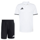 Ensemble d'entraînement adidas Entrada 26 Polo blanc noir