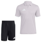 Ensemble d'entraînement adidas Entrada 26 Polo gris blanc