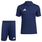 Ensemble d'entraînement adidas Entrada 26 Polo bleu foncé et blanc