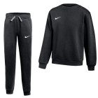 Combinaison De Jogging Nike Park 26 Fleece Crew Pour Enfants, Noir Et Blanc