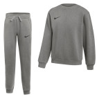 Nike Park 26 Fleece Crew Joggingpak Kids Grijs Zwart