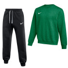 Nike Park 26 Fleece Crew Joggingpak Donkergroen Zwart