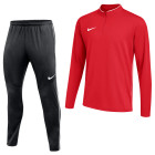 Survêtement Nike Dri-FIT Park 26 à 1/4 fermeture éclair rouge noir