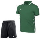 Nike Dri-FIT Park 26 Polo Trainingsset Kids Donkergroen Zwart