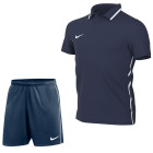 Ensemble d'entraînement de polo Nike Dri-FIT Park 26 pour Enfants, bleu foncé et blanc
