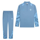 Survêtement Cruyff Defense 1/4-Zip pour Enfants, bleu, bleu clair