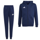 Survêtement Adidas Entrada 26 à fermeture éclair intégrale pour Enfants, bleu foncé et blanc