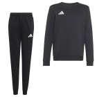 Combinaison de jogging adidas Entrada 26 Crew Sweater pour Enfants, noir et blanc