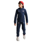 Survêtement polaire à capuche Nike Paris Saint-Germain Club 2026-2027 pour Enfants, bleu foncé et blanc
