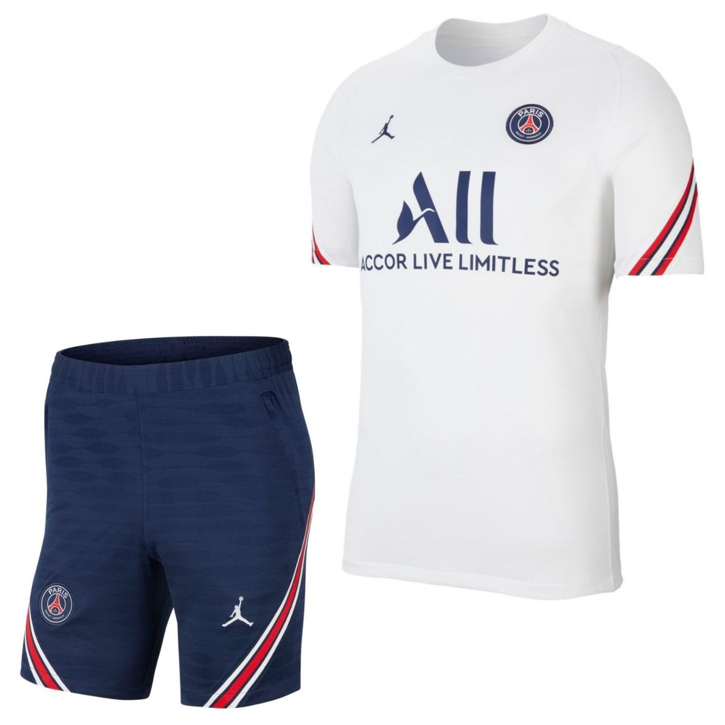 Nike Paris Saint Germain Strike Training Set 2021-2022 Enfants Blanc Bleu Foncé