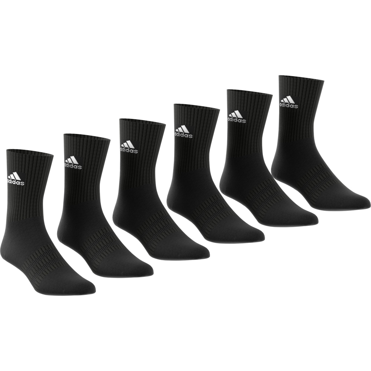 adidas Cushion Crew Chaussettes Sport 6-Pack Noir