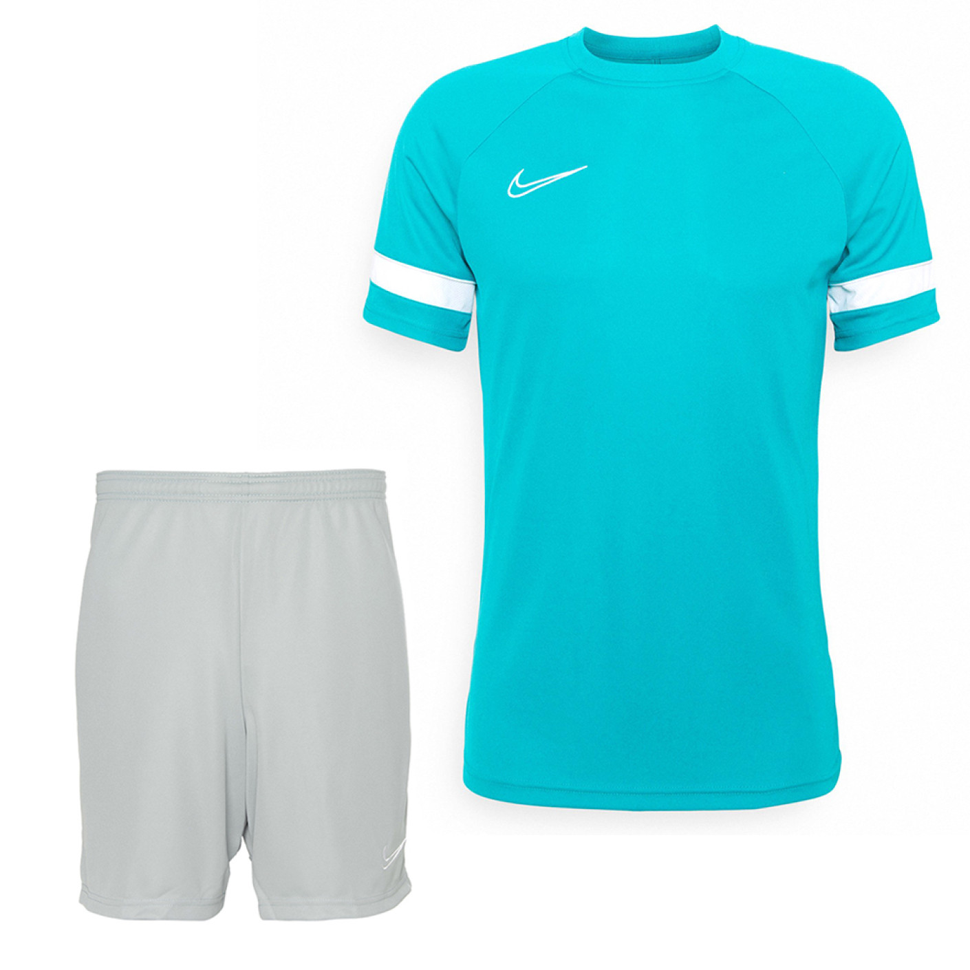 Nike Academy 21 Trainingsset Turquoise Grijs