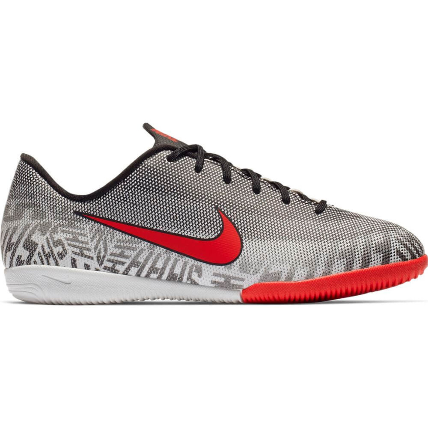 Nike Mercurial VAPOR 12 ACADEMY GS Neymar Jr IC Zaalvoetbalschoenen Kids Wit Zwart Rood Voetbalshop.be