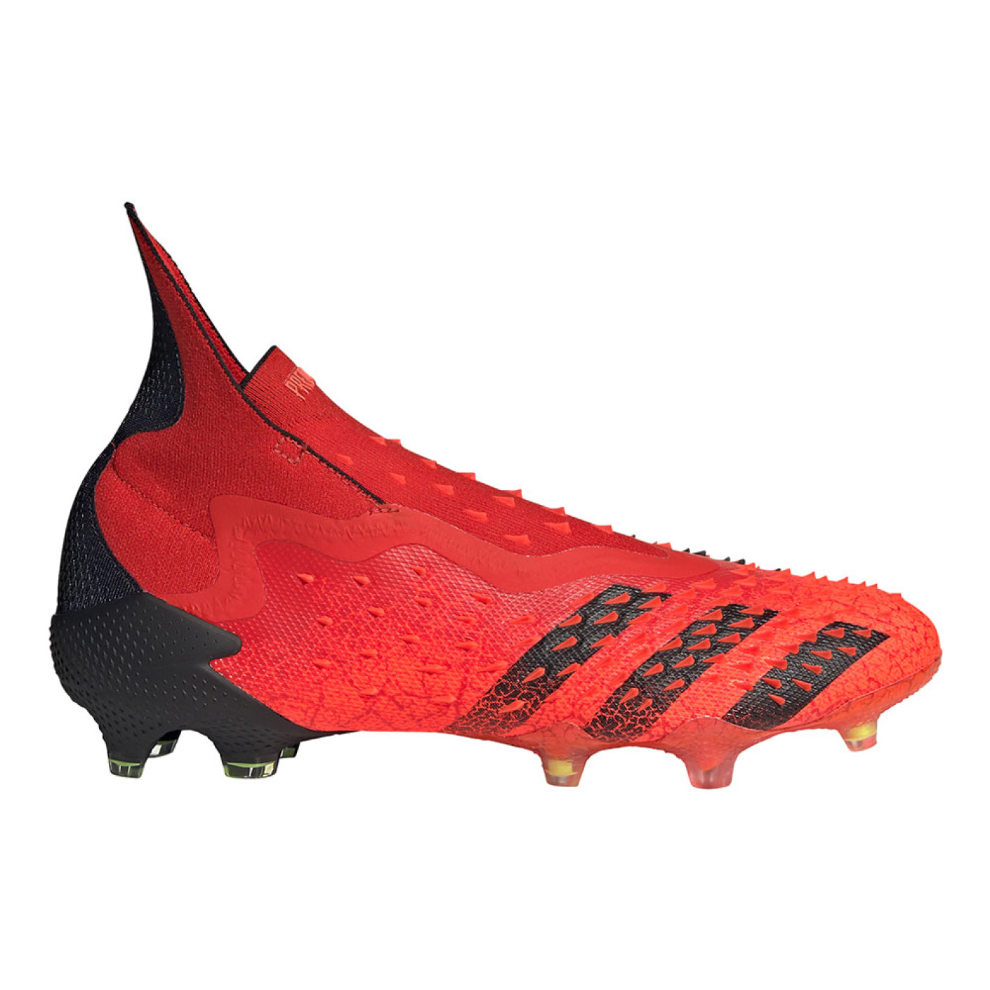 adidas Predator Freak+ Gazon Naturel Chaussures de Foot (FG) Rouge Noir Rouge