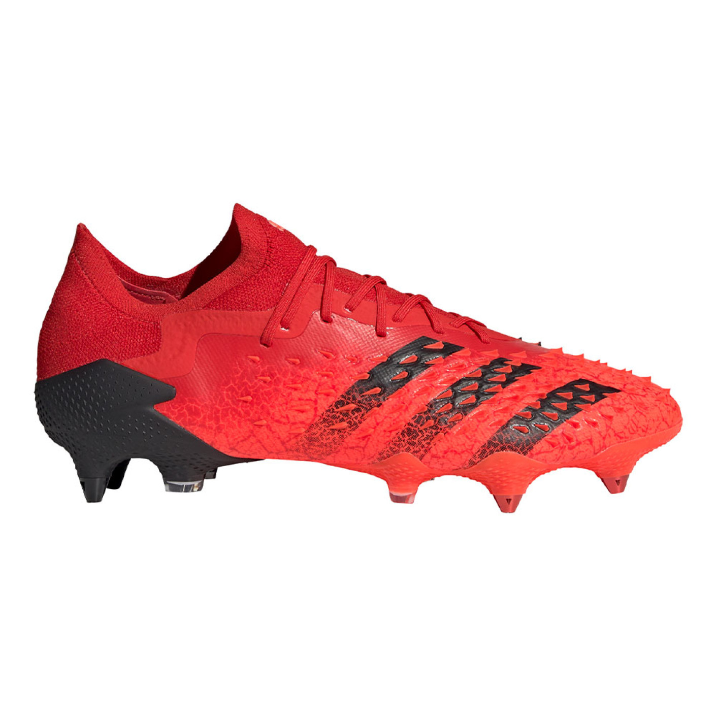 adidas Predator Freak.1 Low Ijzeren-Nop Voetbalschoenen (SG) Rood Zwart Rood