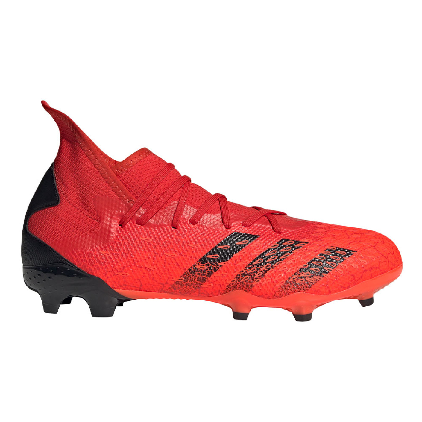 adidas Predator Freak.3 Gazon Naturel Chaussures de Foot (FG) Rouge Noir Rouge