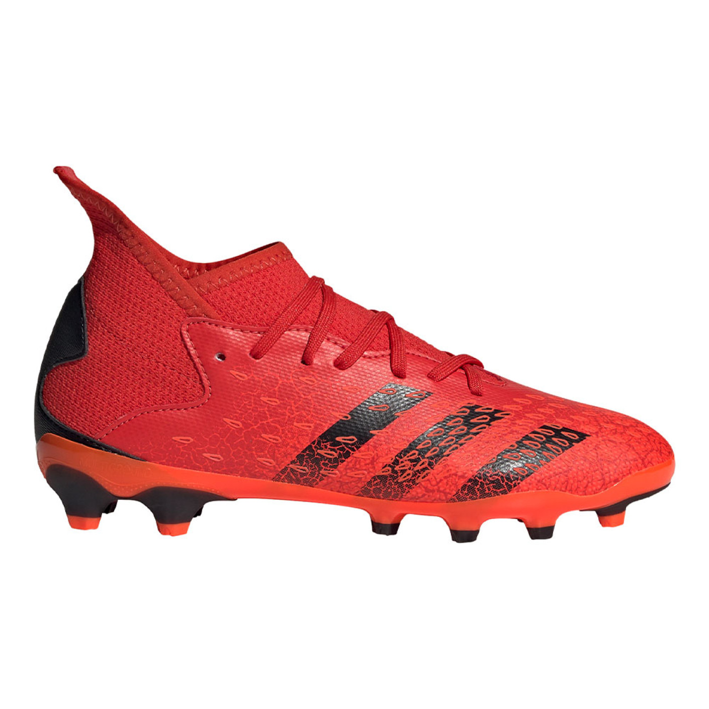 adidas Predator Freak.3 Terrain sec / artificiel Chaussures de Foot (MG) Enfants Rouge Noir Rouge