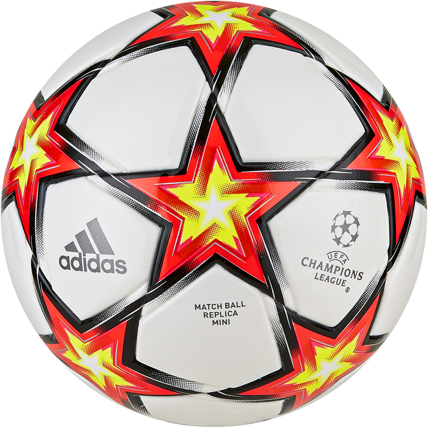adidas Champions League Mini Voetbal Maat 1 PS Wit Rood Geel -  Voetbalshop.be
