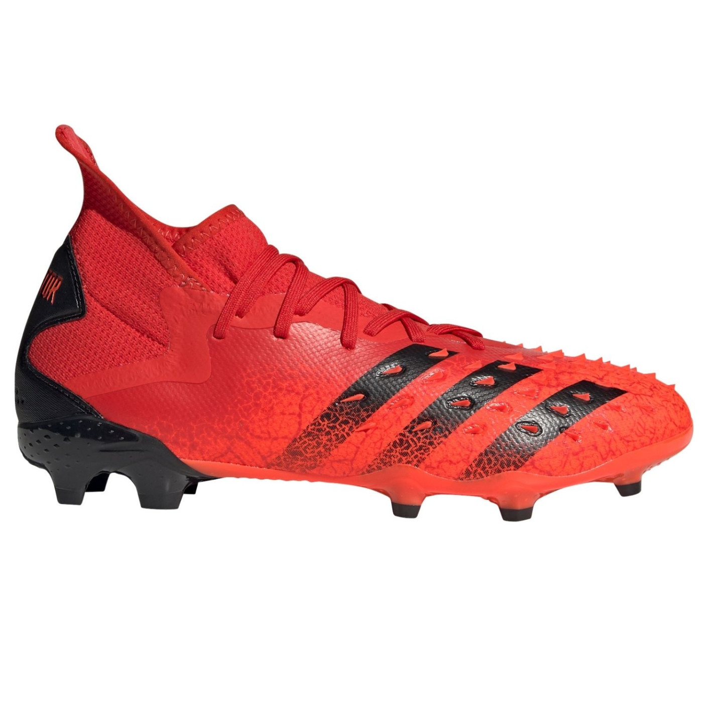 adidas Predator Freak.2 Gazon Naturel Chaussures de Foot (FG) Rouge Noir Rouge