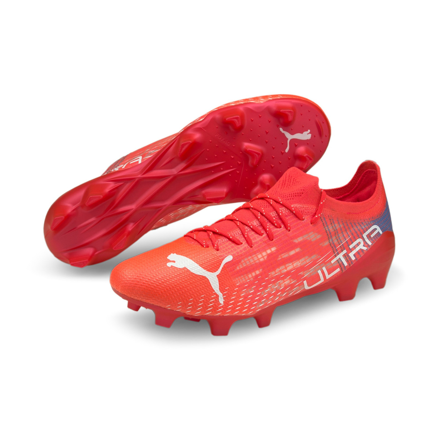 PUMA Ultra 1.3 Gras / Kunstgras Voetbalschoenen (MG) Rood Wit -  Voetbalshop.be
