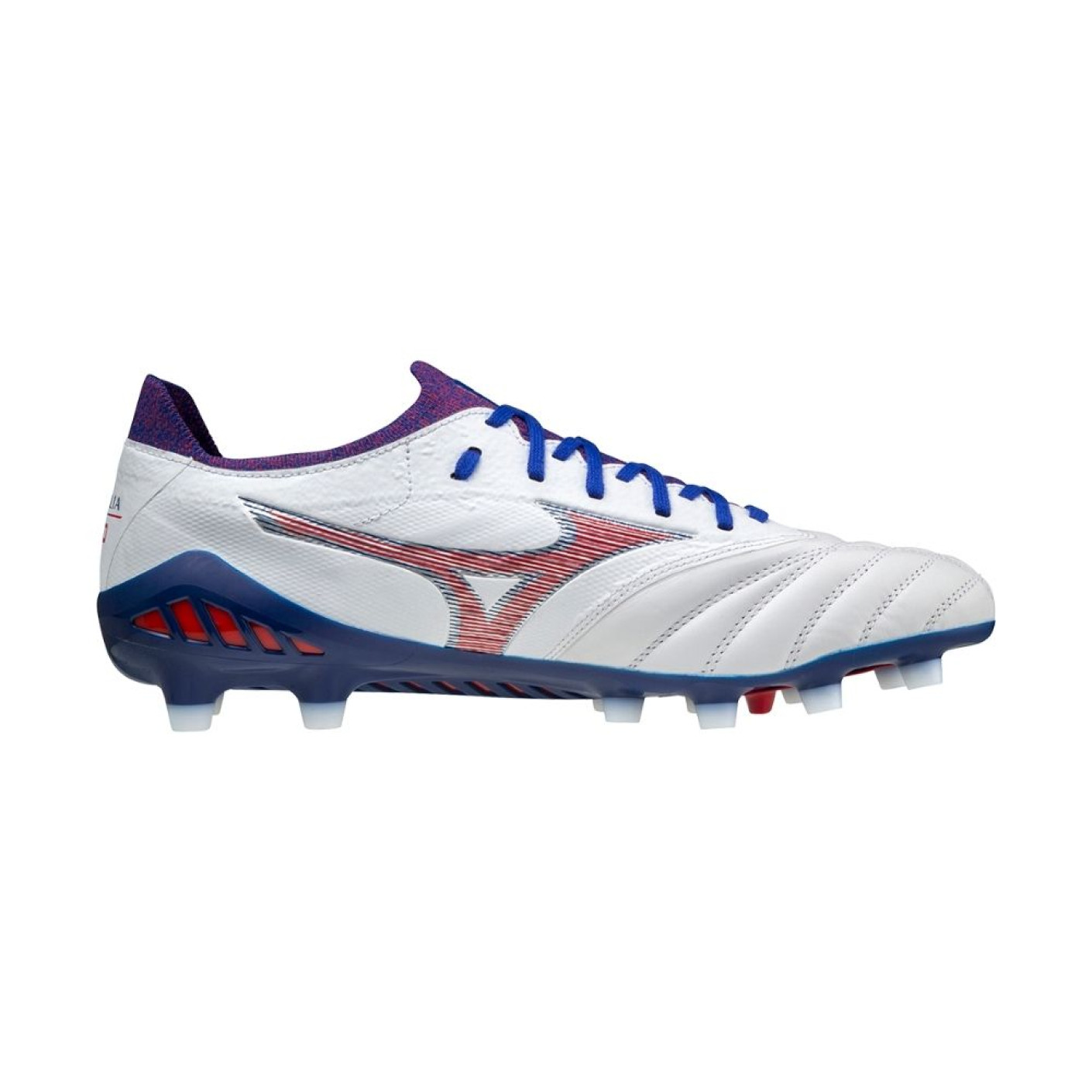 Mizuno Morelia Neo III B Elite Gras Voetbalschoenen (FG) Wit Rood -  Voetbalshop.be