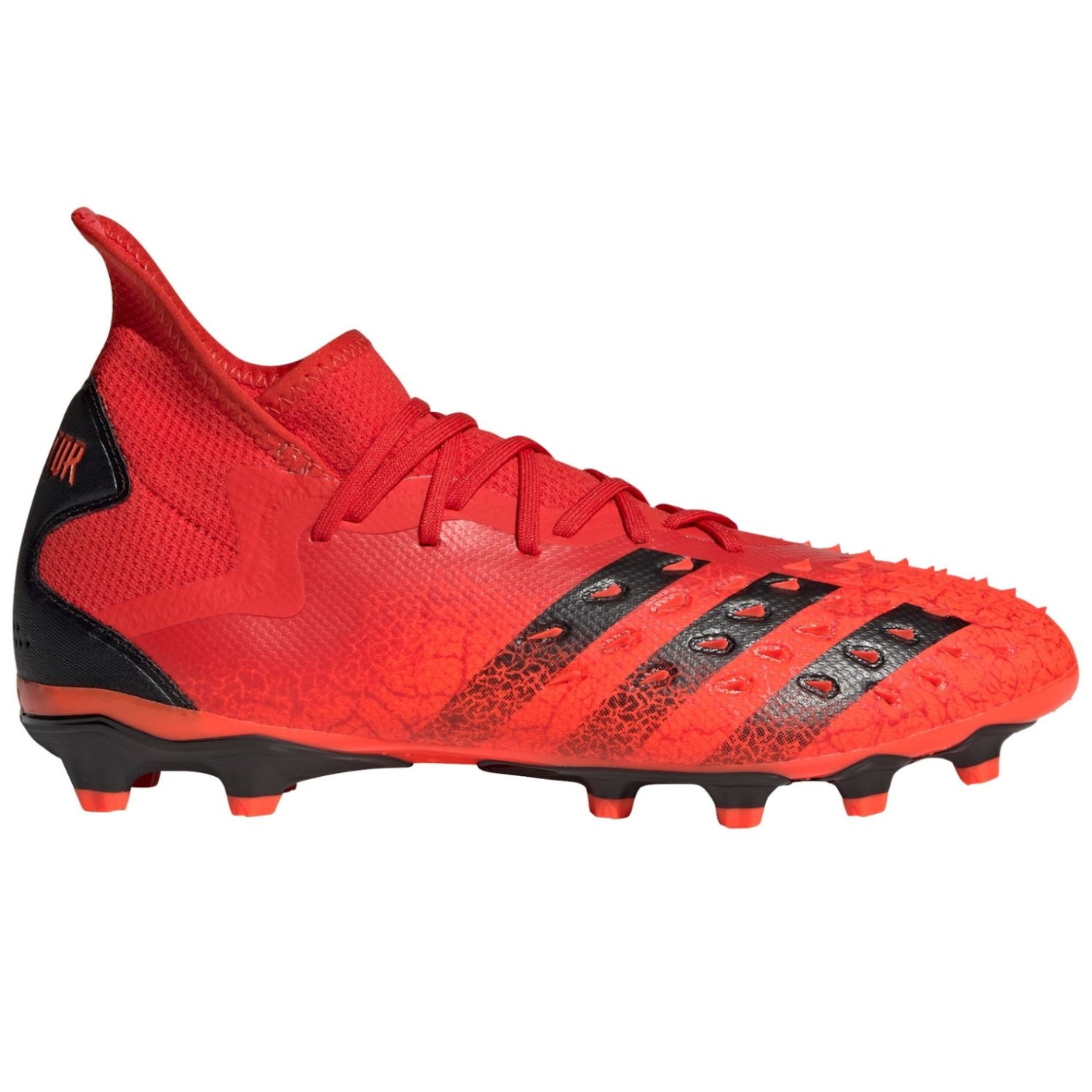Chaussure de football adidas Predator Freak.2 Herbe et gazon artificiel MG Rouge noir rouge Voetbalshop.be
