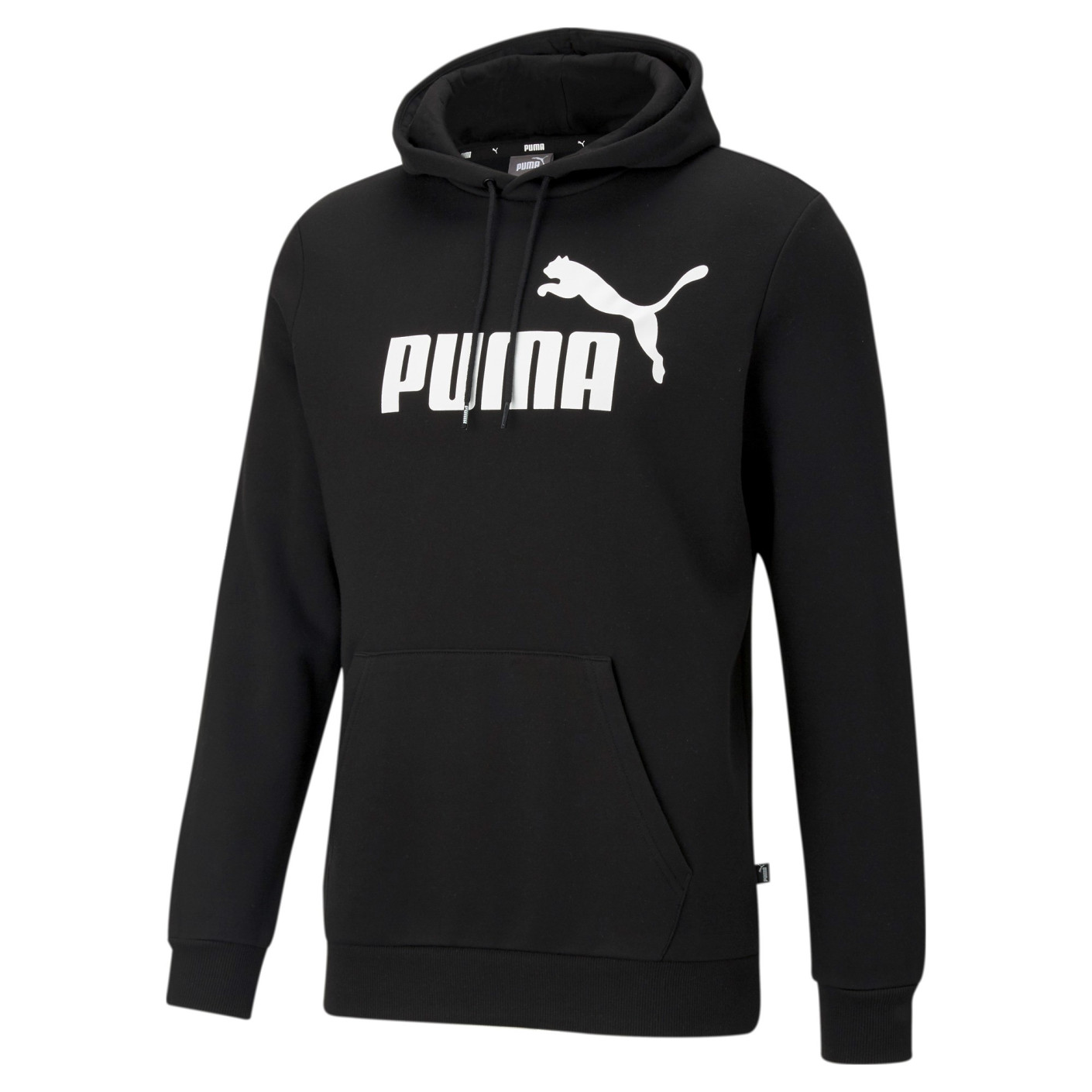 PUMA Essential Big Logo Fleece Hoodie Zwart Wit