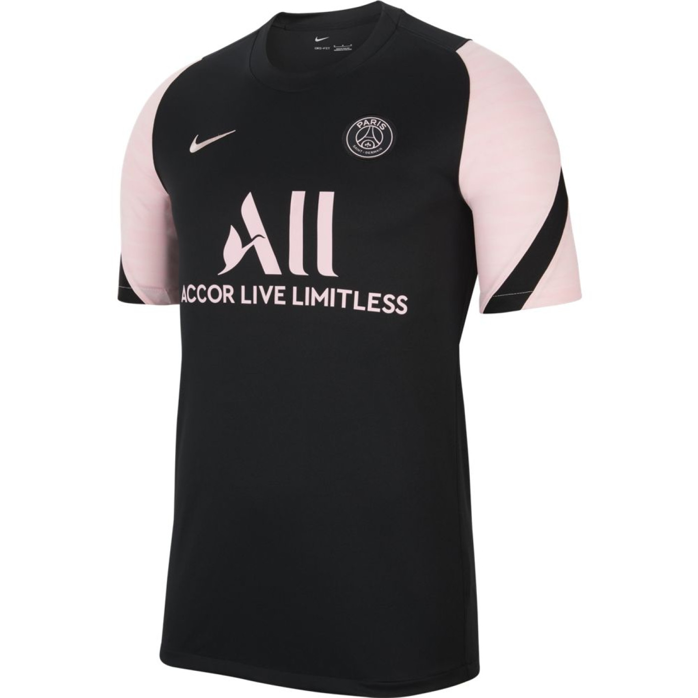 Nike Paris Saint Germain Strike Training Shirt 2021 2022 Femme Noir Rose Voetbalshop.be