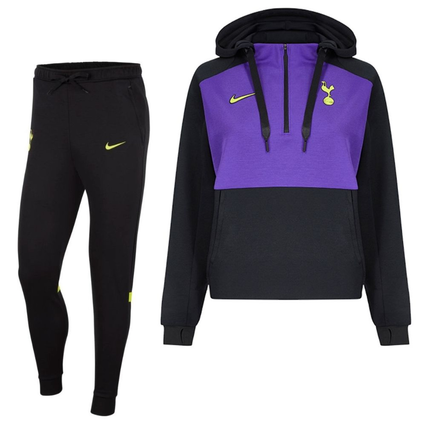 Nike Tottenham Hotspur Travel Fleece Survêtement 2021-2022 Femme Noir Violet Vert vif