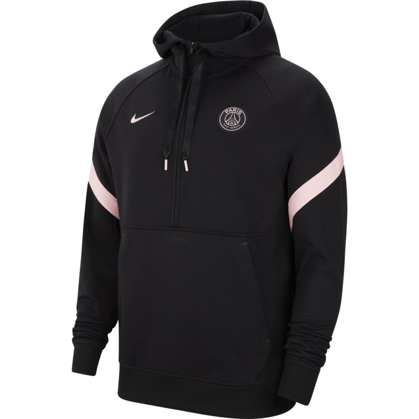Nike Paris Saint Germain Fleece Sweat à Capuche Hoodie Half-Zip 2021-2022 Noir Rose