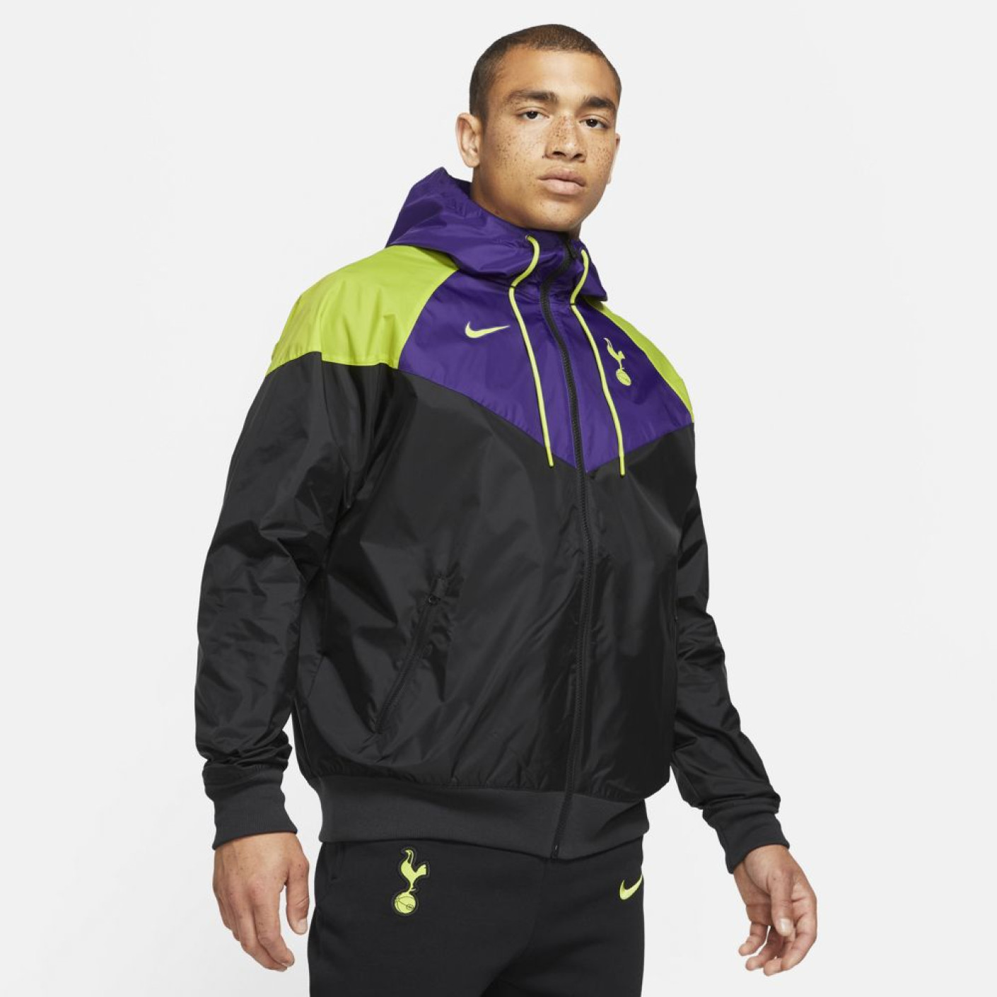 Nike Tottenham Hotspur Windrunner Coupe Vent 2021 2022 Noir Mauve Vert Vif Voetbalshop.be
