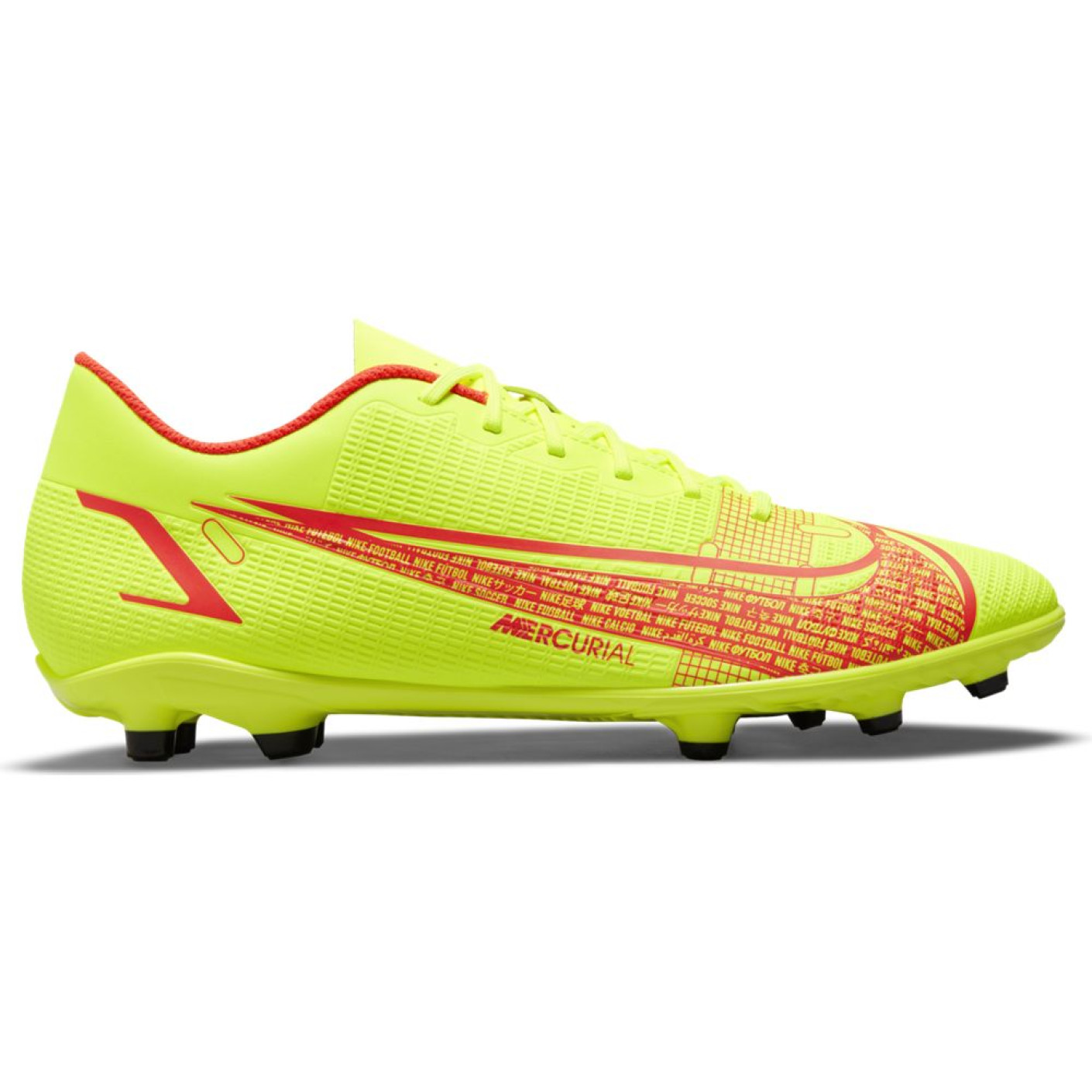 Nike Mercurial Vapor 14 Club Gazon Naturel Gazon Artificiel Chaussures de Foot (MG) Jaune Rouge Noir