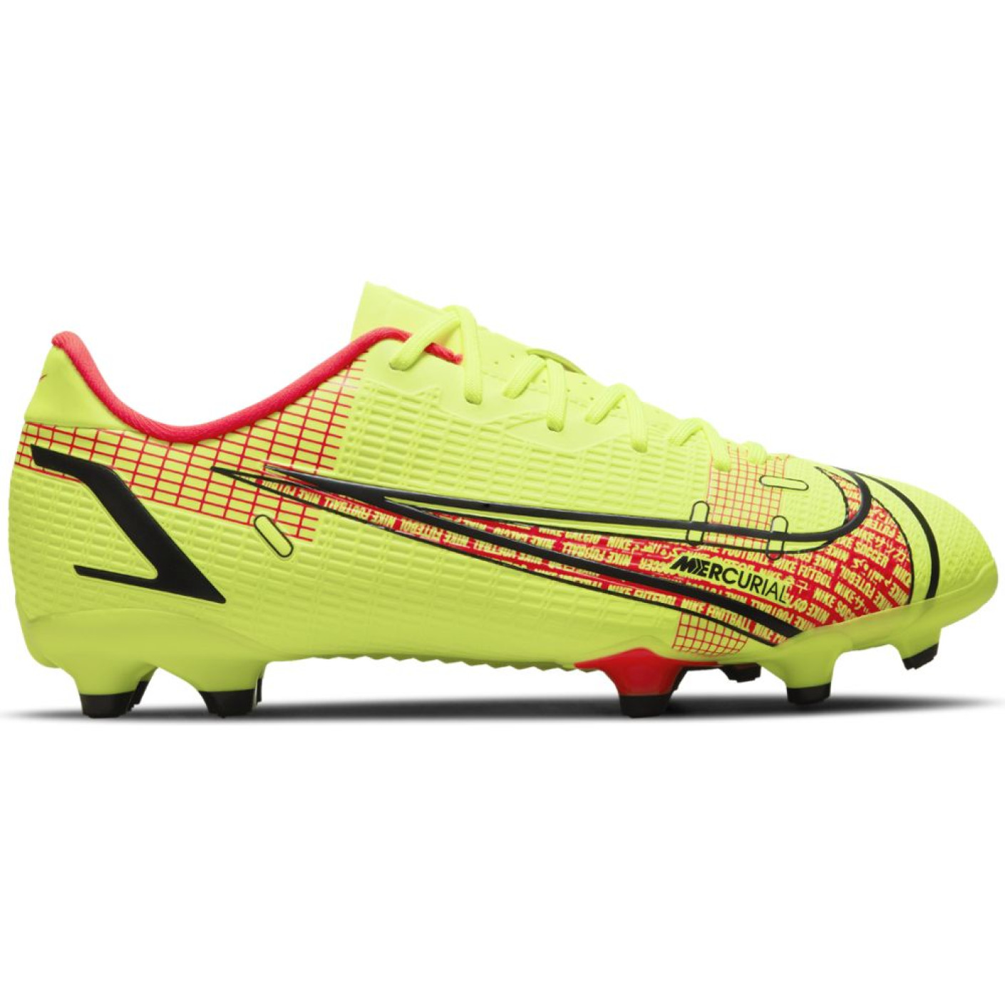 Nike Mercurial Vapor 14 Academy Terrain sec / artificiel Turf Chaussures de Foot (MG) Enfants Jaune Rouge Noir