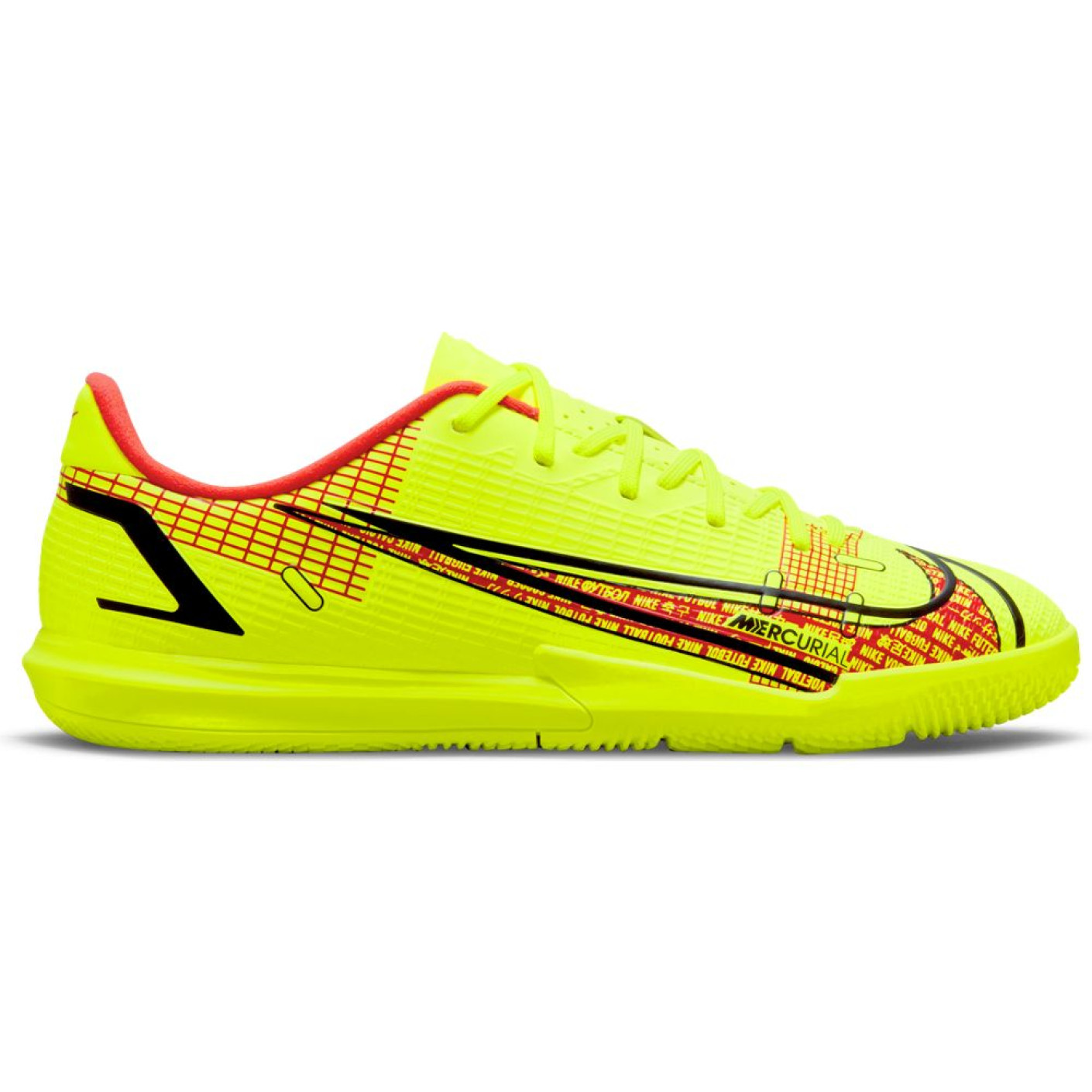 Nike Mercurial Vapor 14 Academy Chaussures de Foot en Salle (IC) Enfants Jaune Rouge Noir