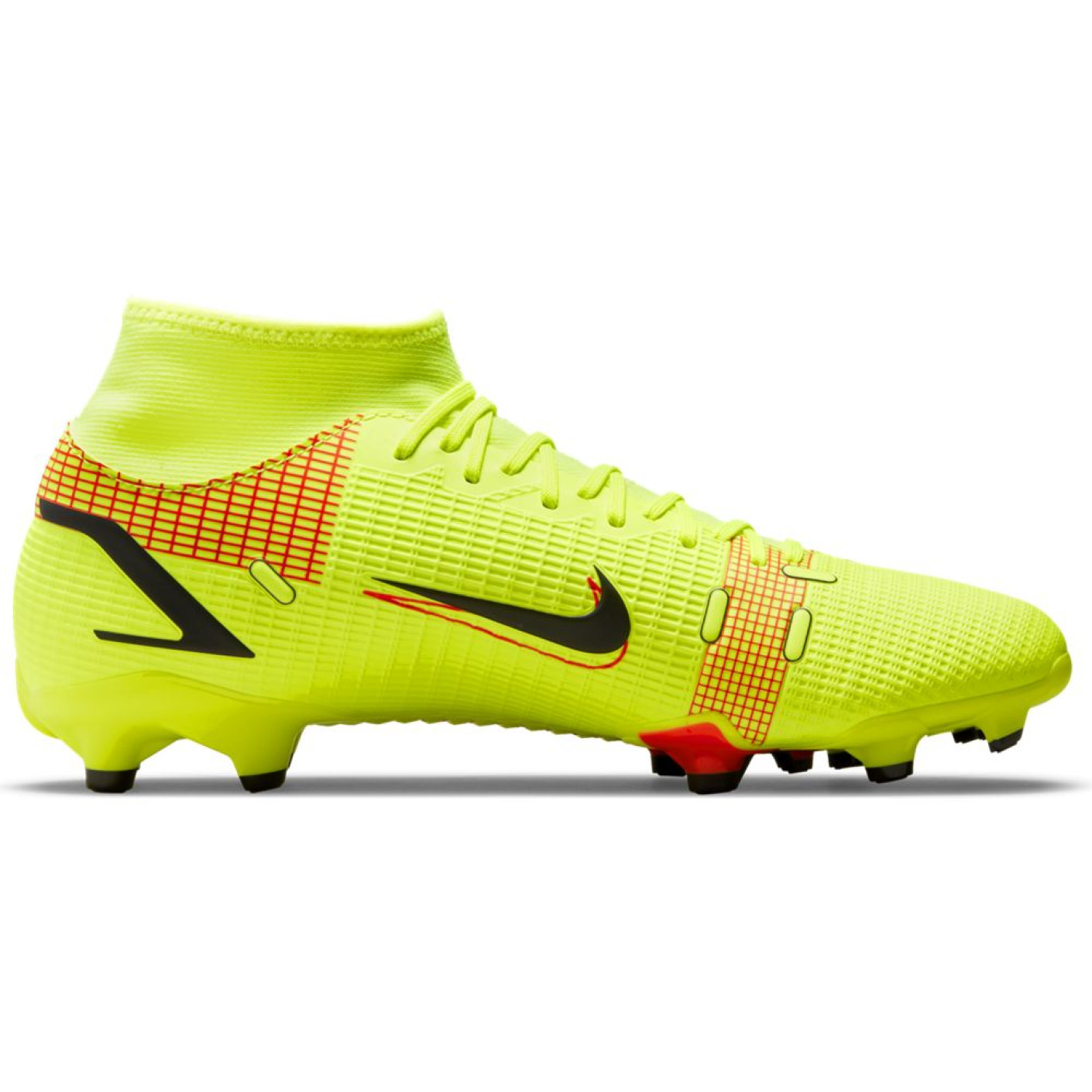 Nike Mercurial Superfly 8 Academy Terrain sec artificiel Turf Chaussures de Foot MG Jaune Noir Rouge Voetbalshop.be