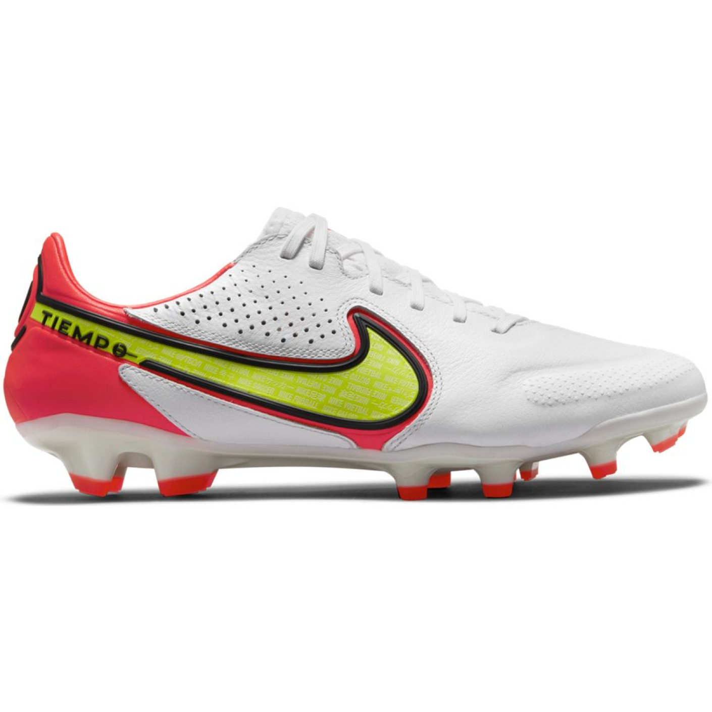 Nike Tiempo Legend 9 Pro Gras Voetbalschoenen (FG) Wit Geel Rood