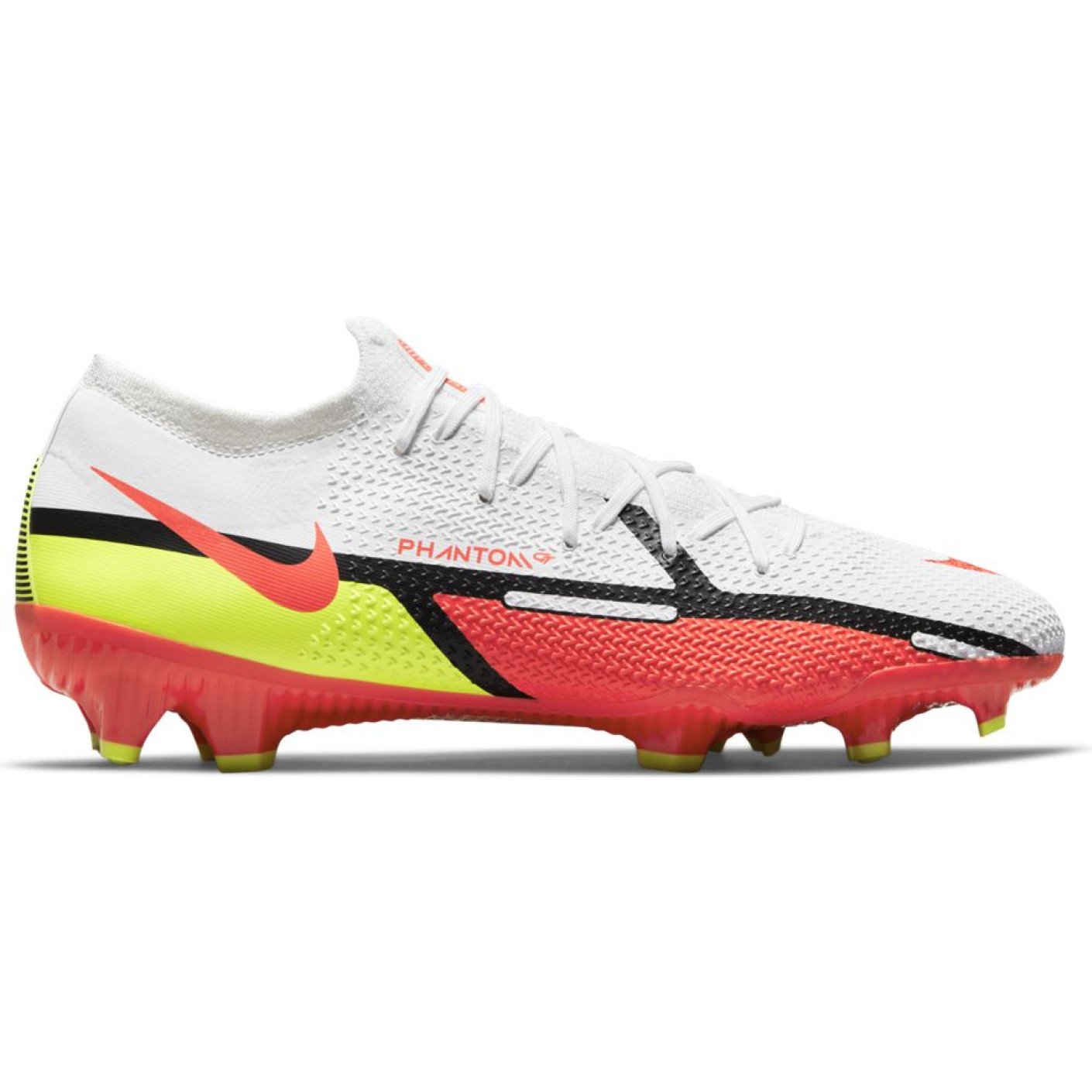 Nike Phantom GT 2 Pro Gras Voetbalschoenen (FG) Wit Rood Geel