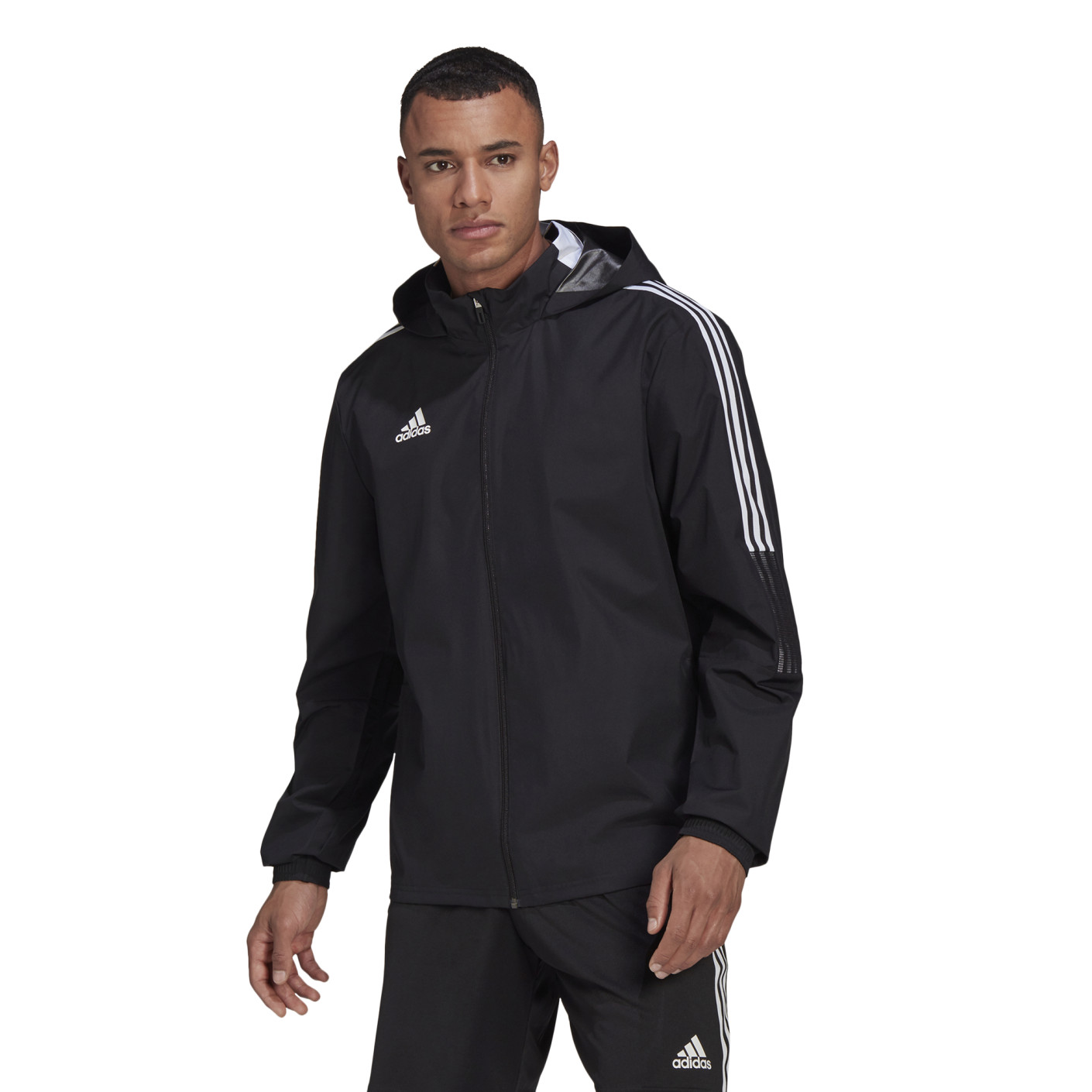 Veste tout temps adidas Tiro 21 noir et blanc Voetbalshop.be
