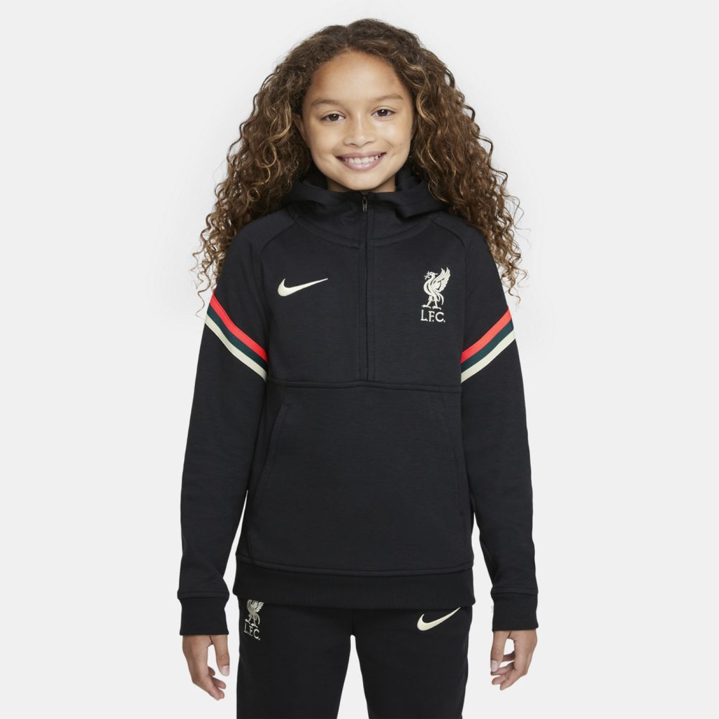 Nike fleece hoodie half zip store