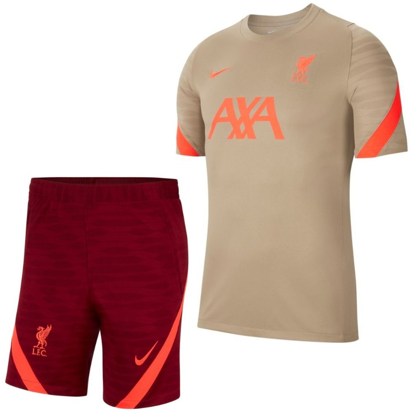 Nike Liverpool Strike Ensemble Survêtement 2021-2022 Brun Rouge