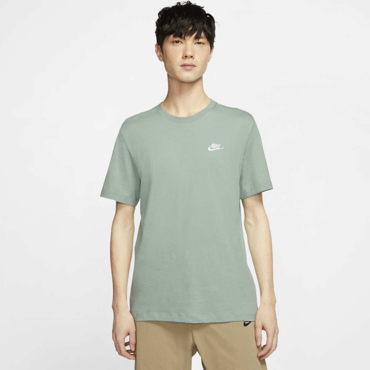 Nike Sportswear Club T-Shirt Groen Wit