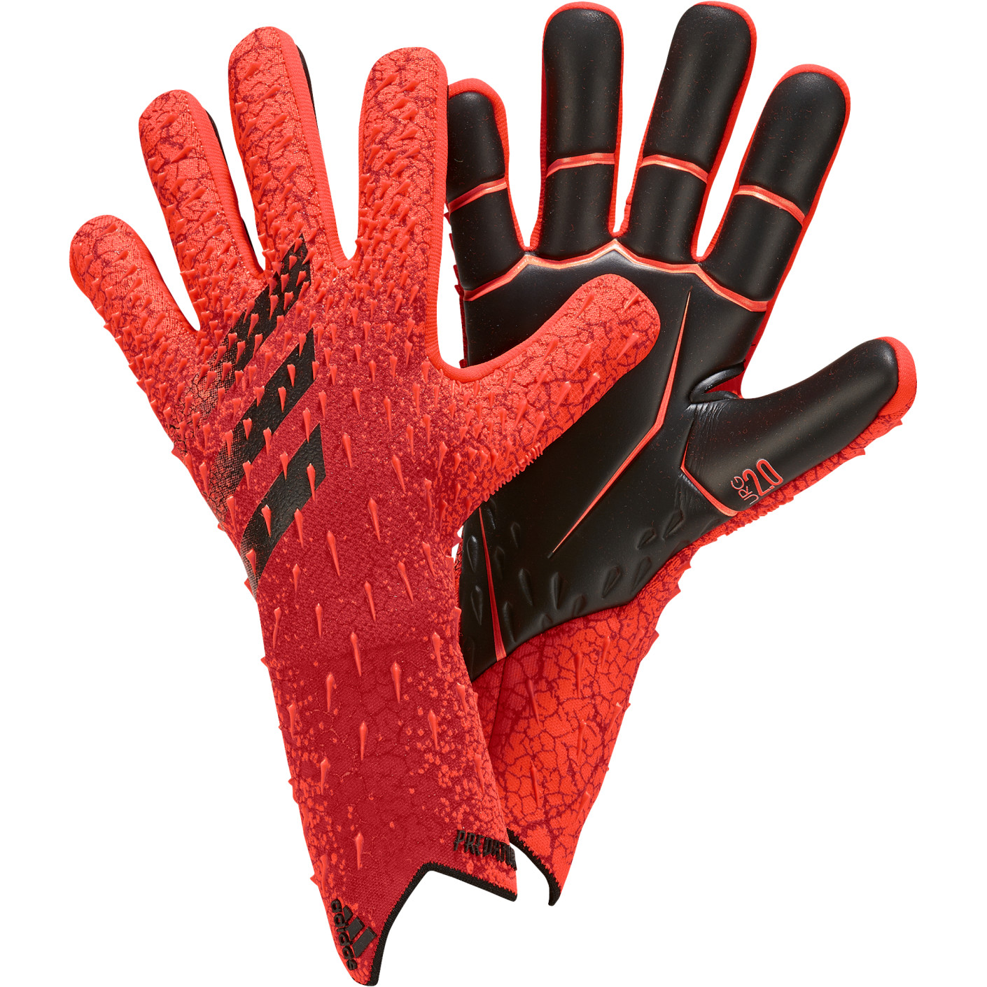 Gants de gardien de but adidas Predator Pro Rouge Noir