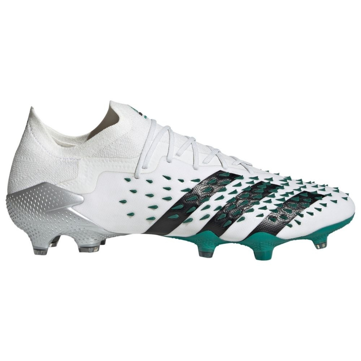 adidas Predator Freak.1 Low Gazon Naturel Chaussures de Foot (FG) Blanc Noir Vert