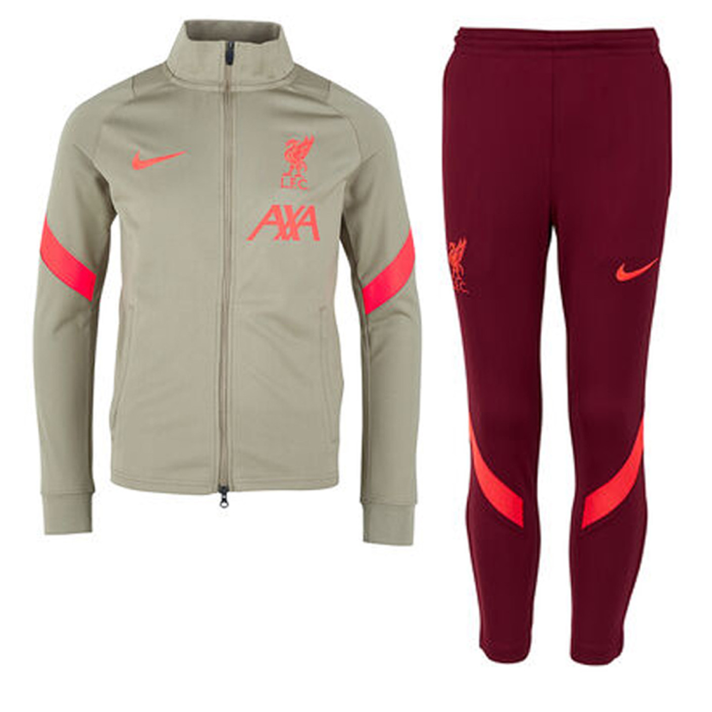 Nike Liverpool Strike Survêtement 2021-2022 Enfants Brun Rouge