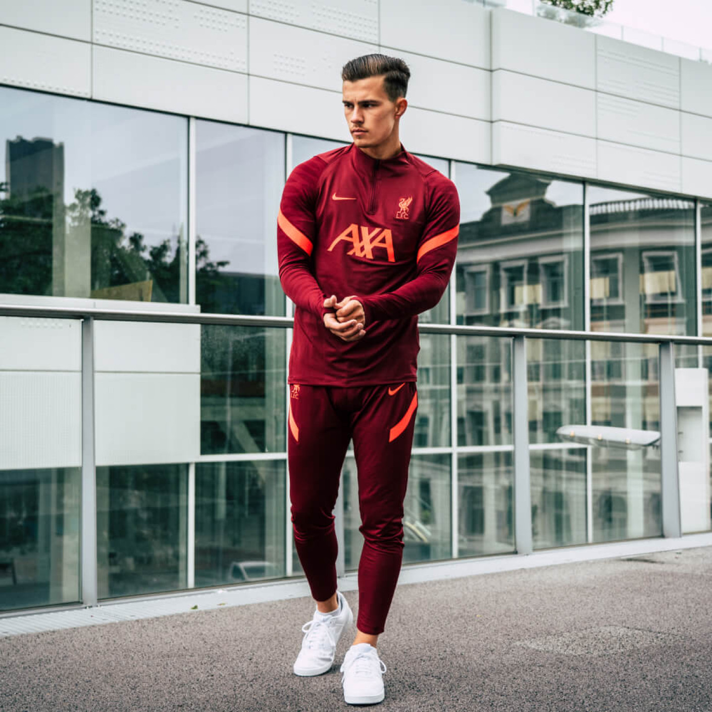 Nike Liverpool Strike Drill Survetement 2021 2022 Rouge vif Rouge Voetbalshop.be