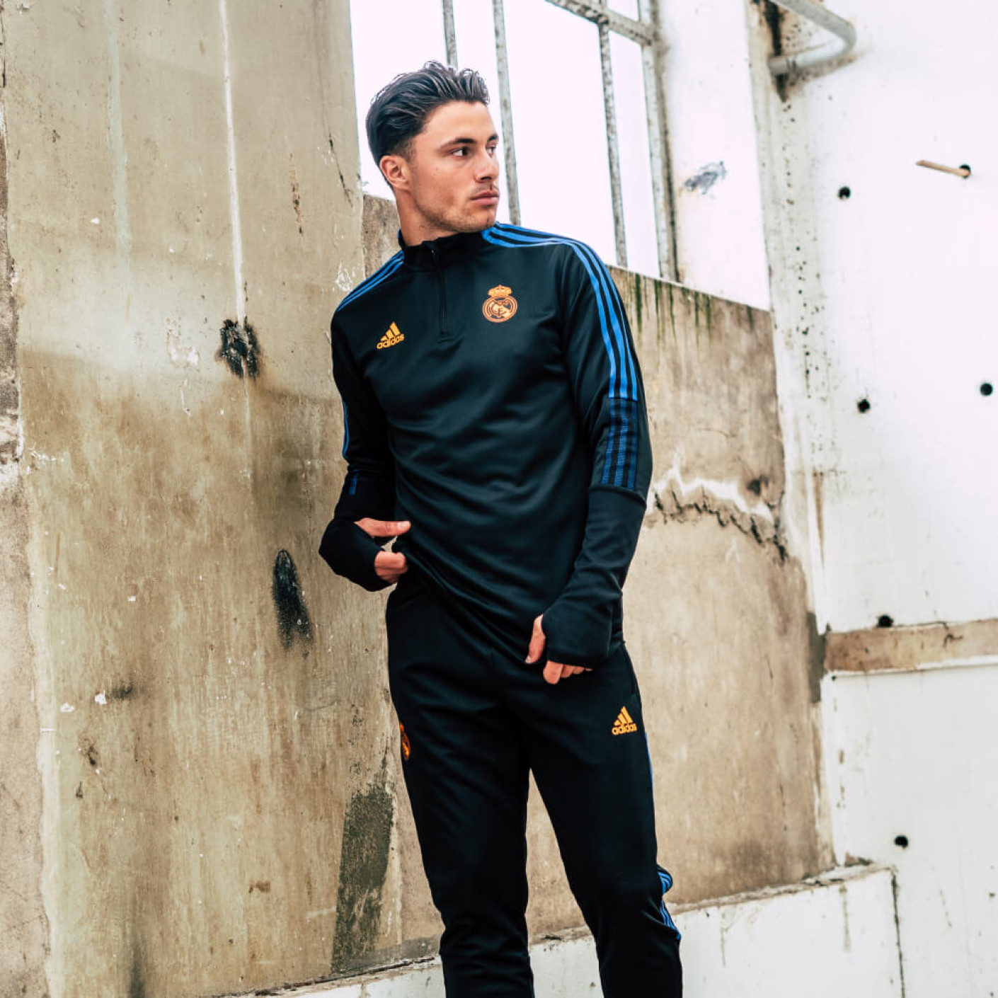 adidas Real Madrid Drill Survetement 2021 2022 Noir Voetbalshop.be
