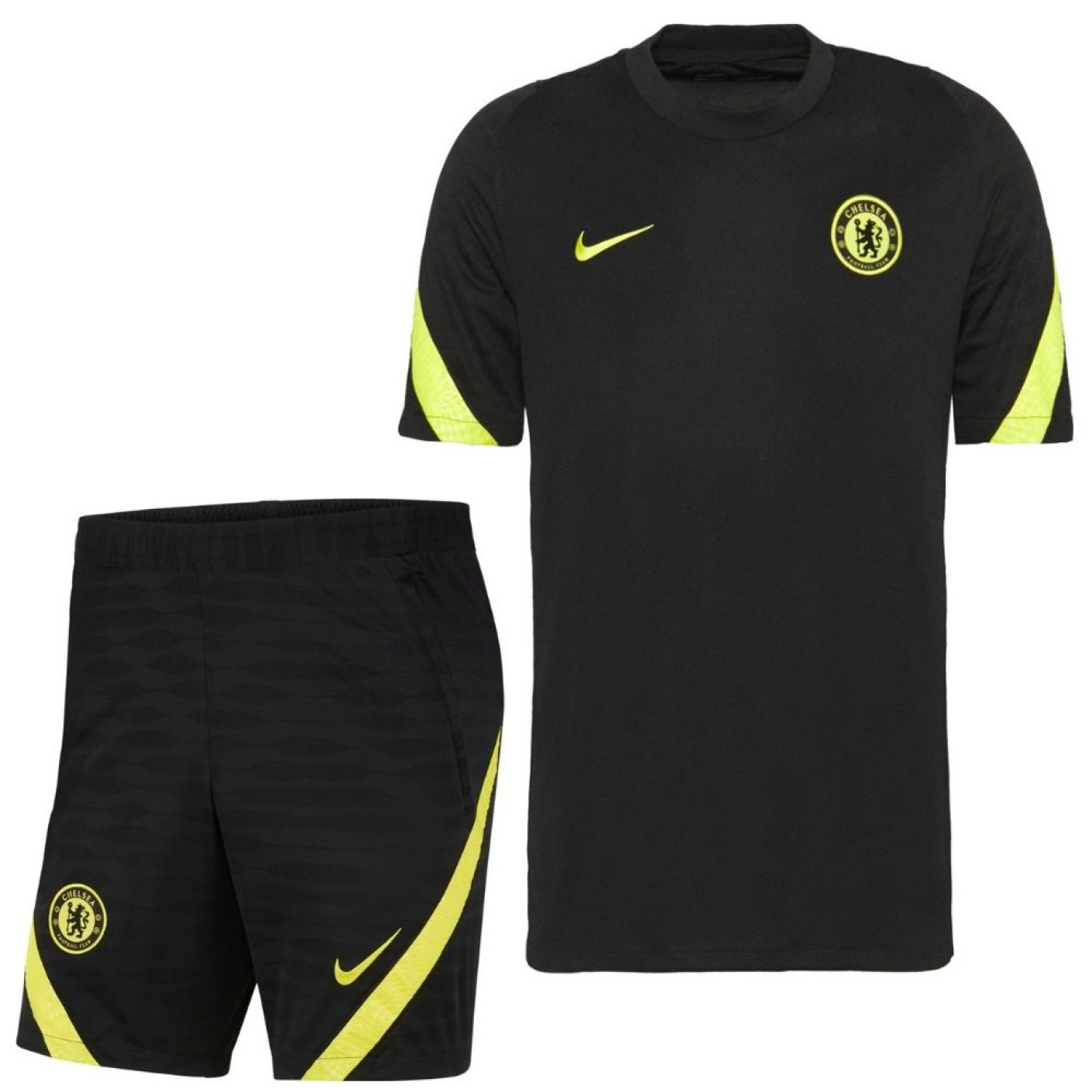 Nike Chelsea Strike Ensemble d'Entraînement 2021-2022 Noir Jaune