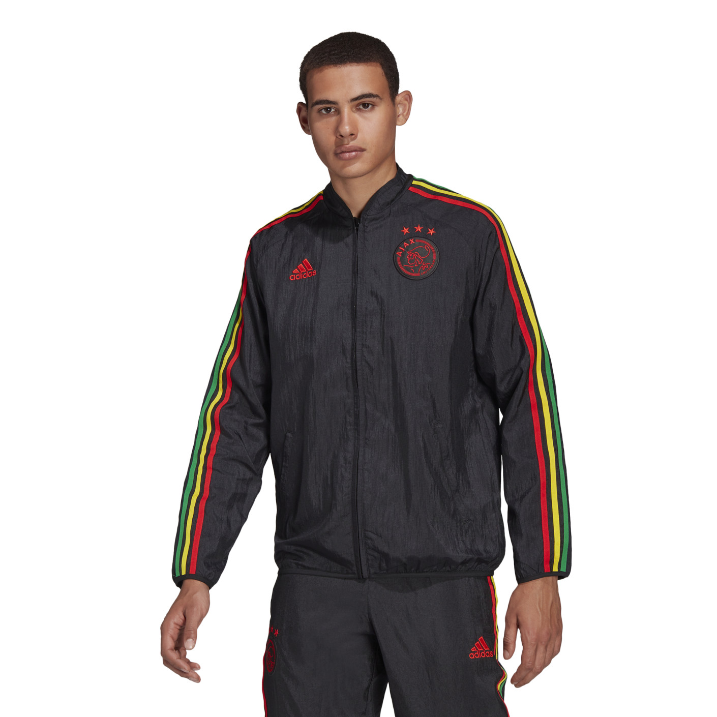 adidas Ajax Icon Trainingsjack Woven 2021-2022 Zwart