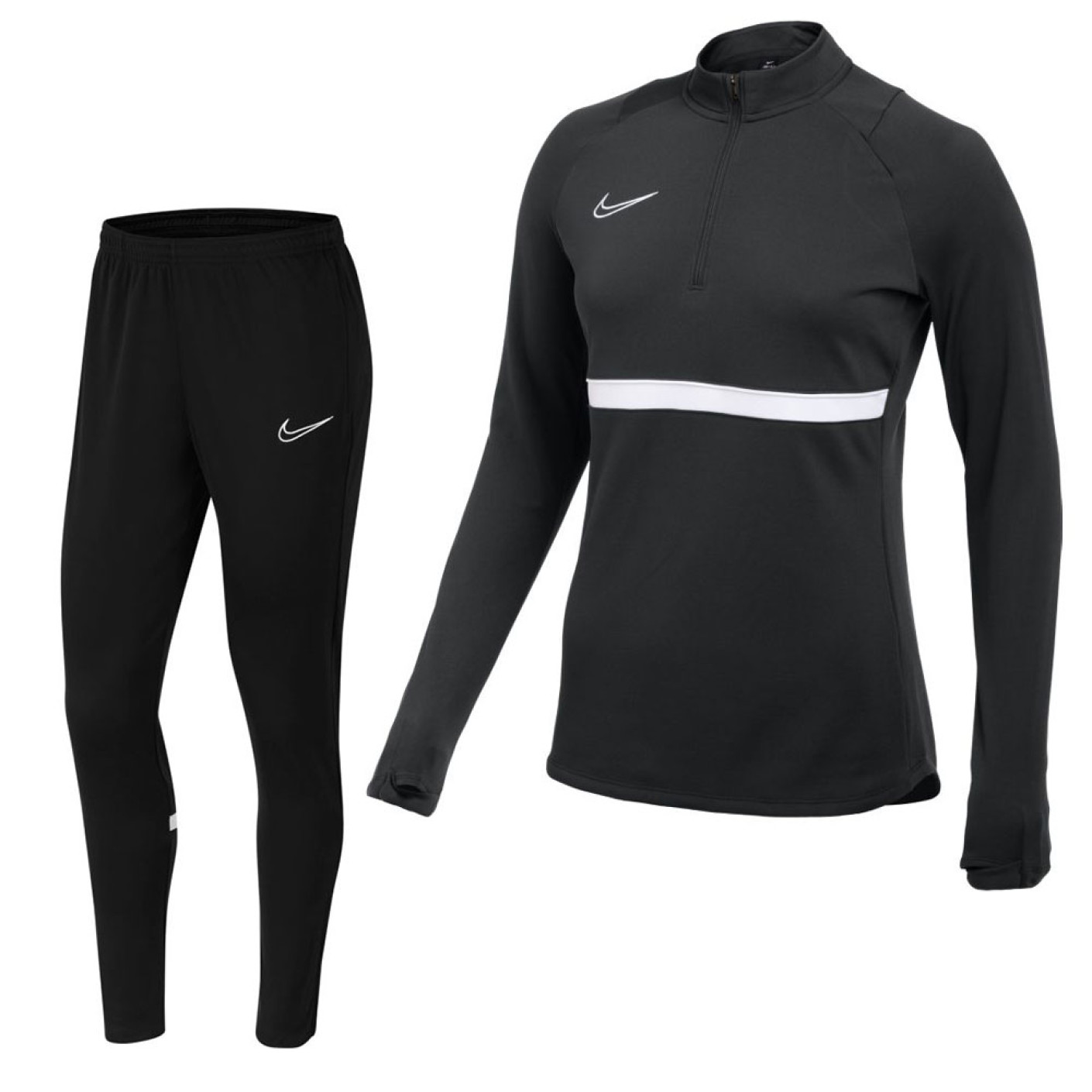 Survêtement Nike Dri-Fit Academy 21 pour femme, noir et blanc