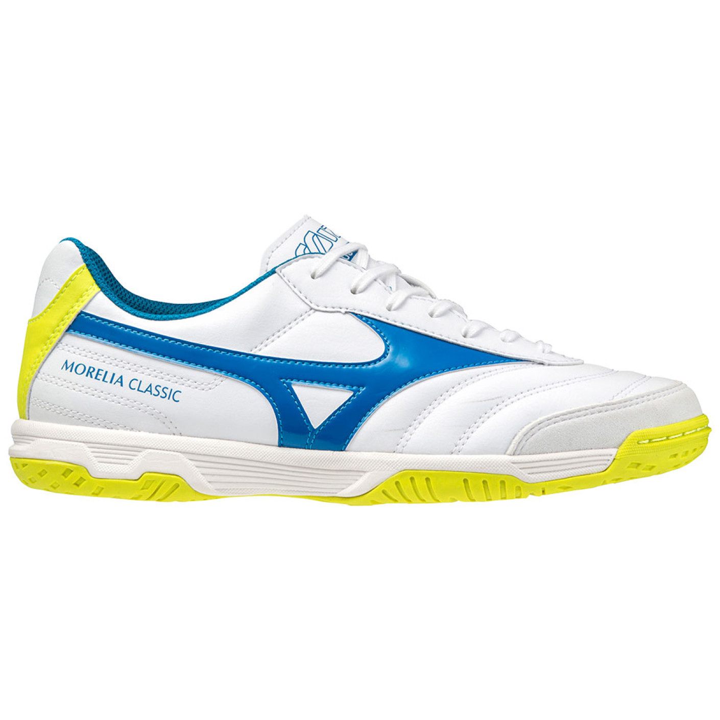 Chaussures de football en salle Mizuno MORELIA SALA CLASSIC IN (IN) Blanc MykonosBlue